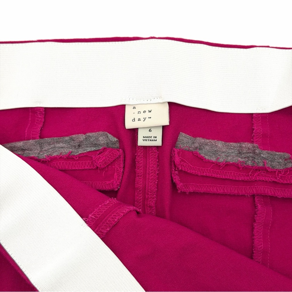 A New Day Women's Stretch  Side Zip Pants Size 6 Fuchsia Pink - Picture 6 of 6